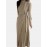 Solid Irregular Pleated Adjustable Belt Long Sleeve Dress