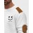 Mens Smile Embroidered Contrast Patchwork Crew Neck Pullover Sweatshirts Winter