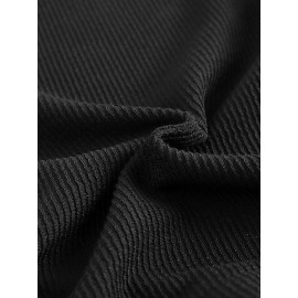 Women Stripe Patchwork Crew Neck Casual Long Sleeve Blouse