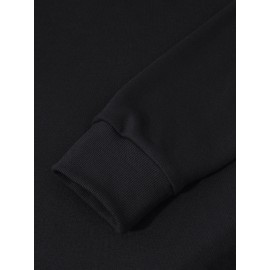 Mens Cartoon Astronaut Print Kangaroo Pocket Drawstring Hoodies